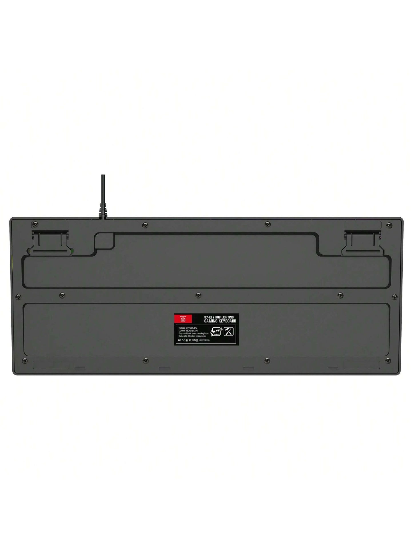 Snpurdiri Snpurdiri Rgb Illuminated, Compact Gaming Keyboard, Usb Cable 87-Key Gaming Keyboard, Led Rainbow Backlit Keyboard, Membrane Keyboard, Suitable for Laptop, Pc Gaming, and Work Keyboard