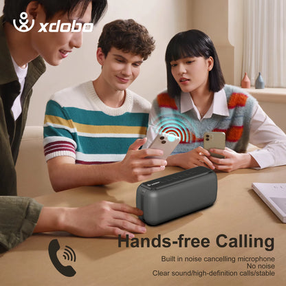 X8 60W Portable Speakers Bluetooth-Compatiable Bass Subwoofer Wireless Waterproof 6600Mah TWS Function Support TF/AUX