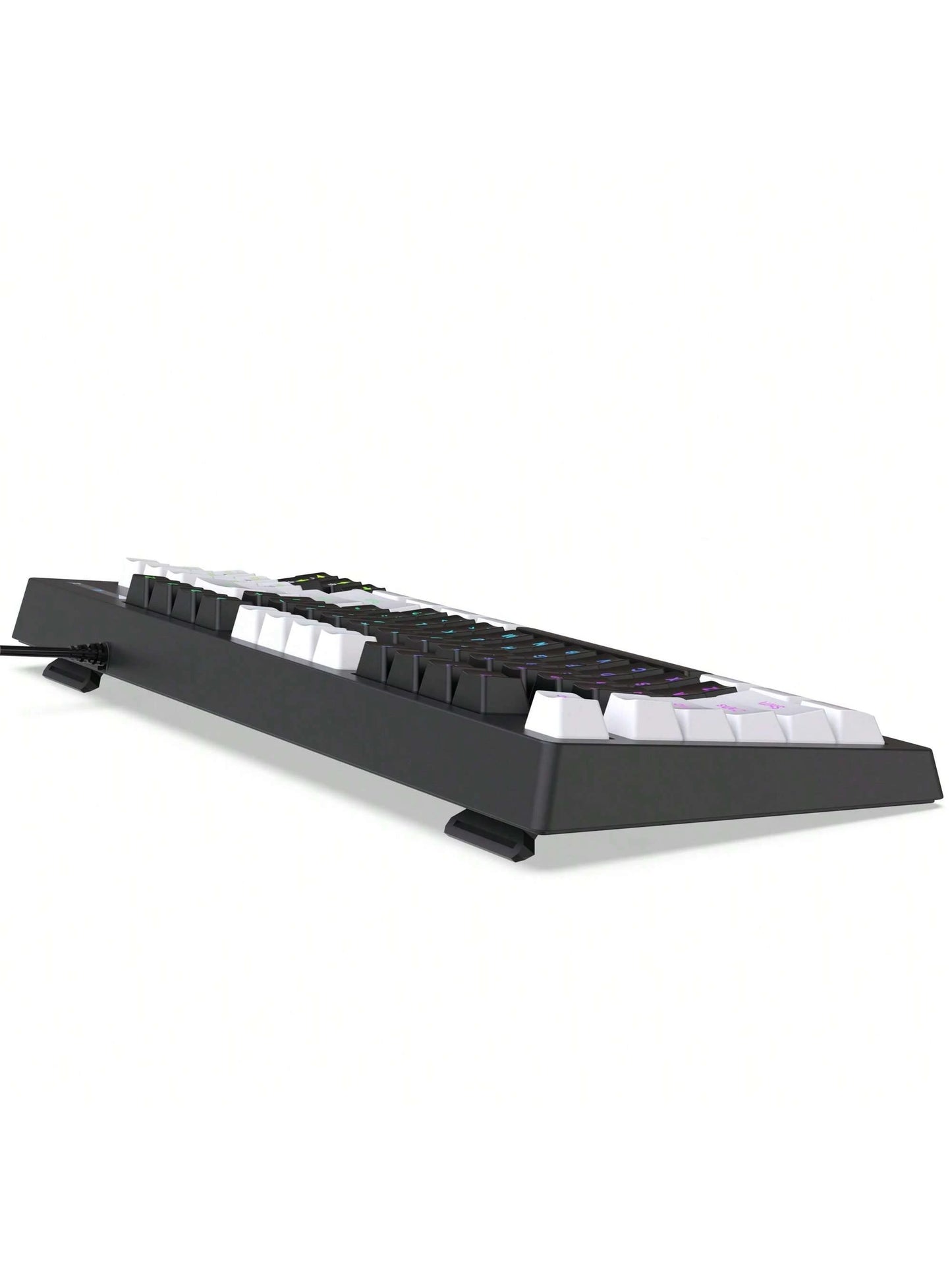 Snpurdiri Snpurdiri Rgb Illuminated, Compact Gaming Keyboard, Usb Cable 87-Key Gaming Keyboard, Led Rainbow Backlit Keyboard, Membrane Keyboard, Suitable for Laptop, Pc Gaming, and Work Keyboard