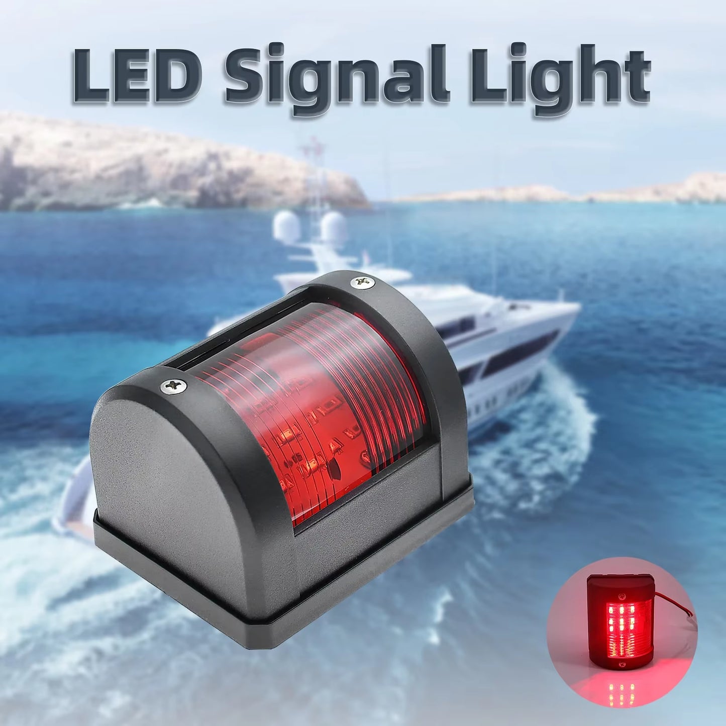 IP66 Waterproof LED Navigation Signal Light Marine Boat Yacht Accessories Marine Navigation Signal Lights 12V/24V